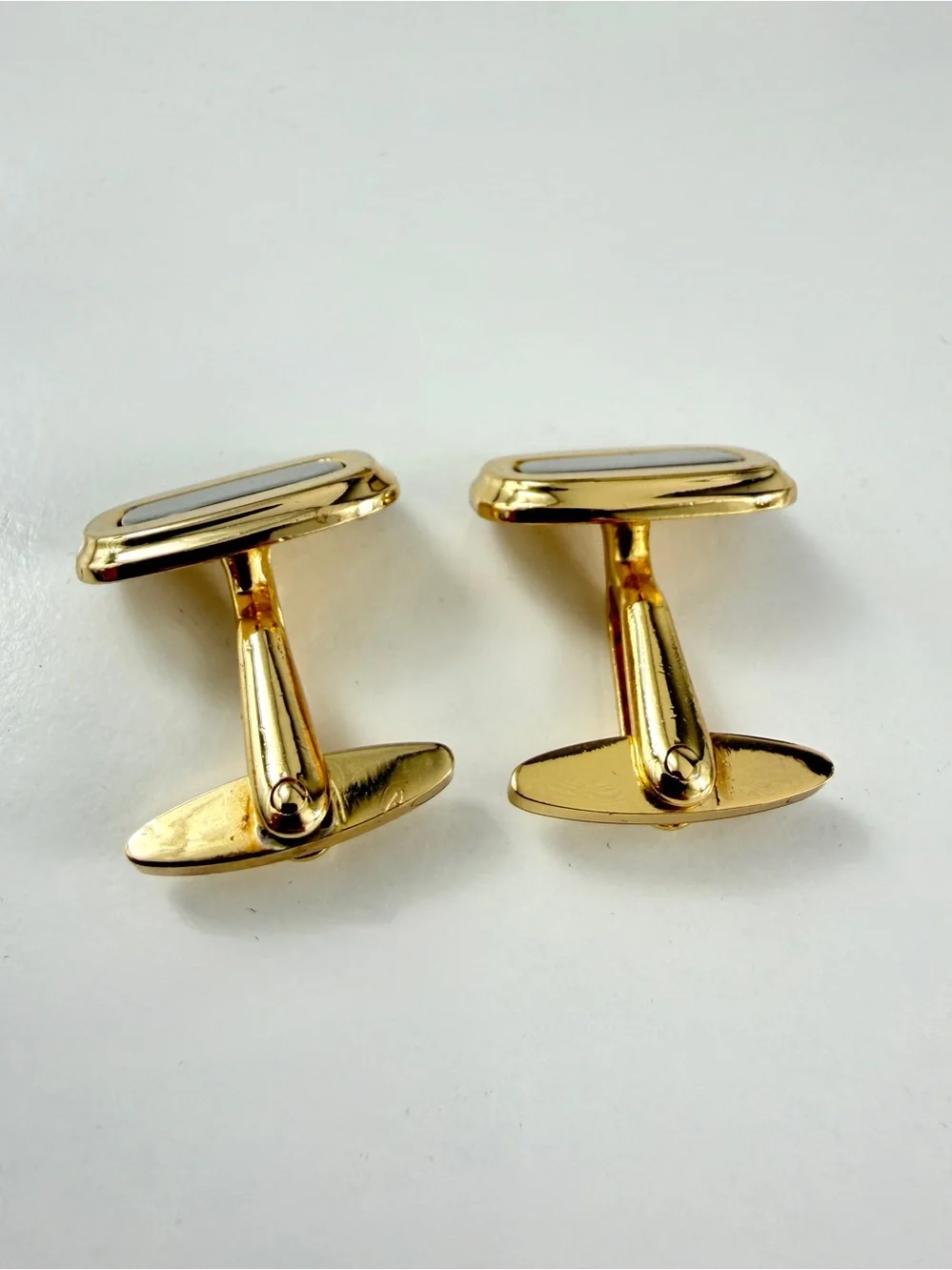Vintage 80s Christian Dior Monsieur Two Tone Gold Palladium Plated Cufflinks Box